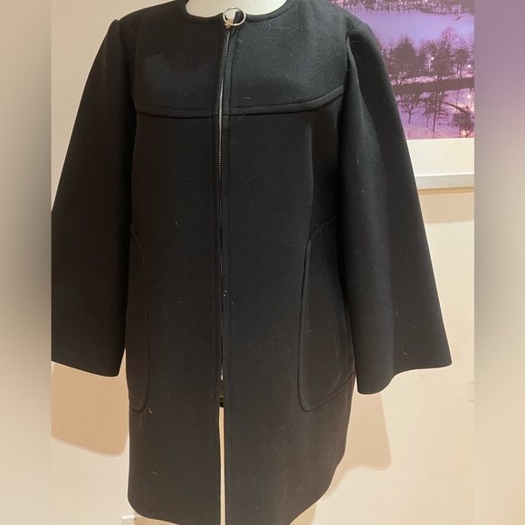 Zara zippered swing jacket with bell sleeves - Picture 2 of 2